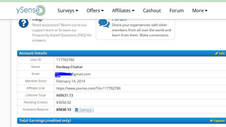 ySense से पैसे कैसे कमाएं? 7 असली तरिके 2 my earning proof